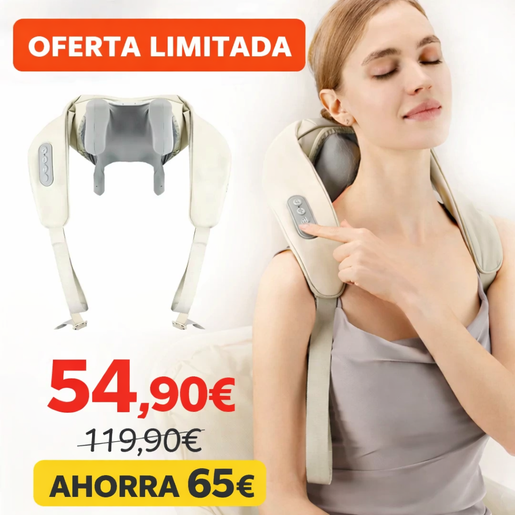 Masajeador Cervical 5D con Calor – Alivio Profundo y Relax Premium en Casa