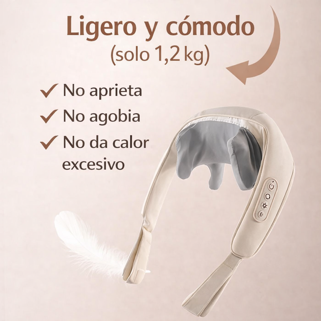 Masajeador Cervical 5D con Calor – Alivio Profundo y Relax Premium en Casa