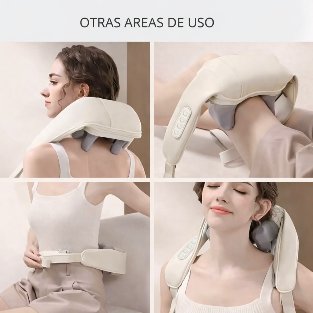 Masajeador Cervical 5D con Calor – Alivio Profundo y Relax Premium en Casa